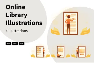 Online-Bibliothek Illustrationspack