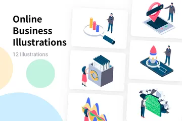 Online Business Illustration Pack