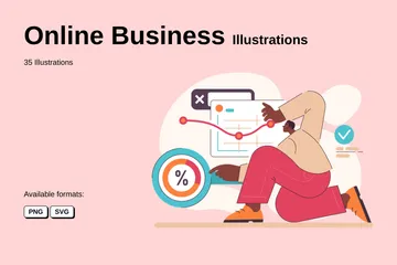 Online Business Illustration Pack