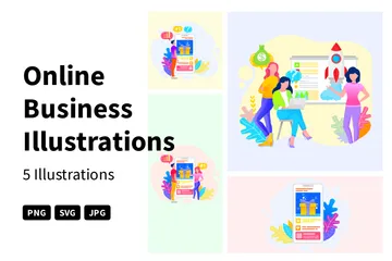 Online Business Illustration Pack