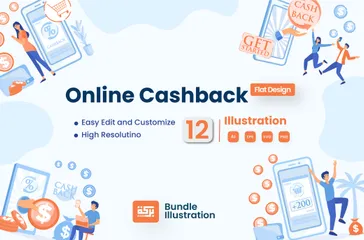 Online Cashback Illustration Pack