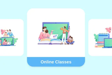 Online Classes Illustration Pack