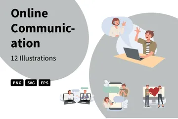 Online Communication Illustration Pack