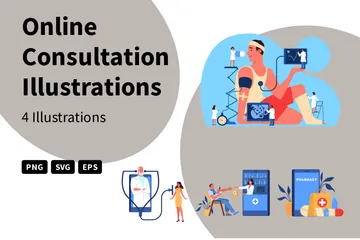 Online Consultation Illustration Pack