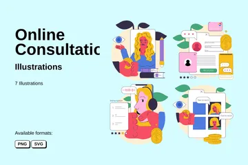 Online Consultation Illustration Pack