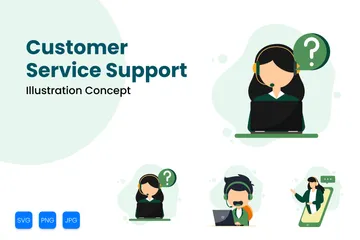 Online Customer Service Illustration Pack