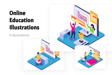 Online Education Illustration Pack