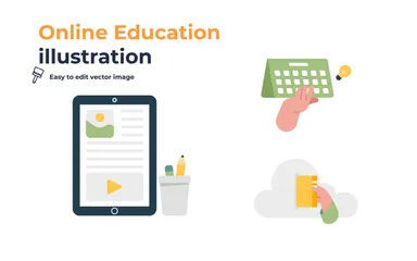 Online Education Illustration Pack