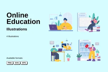 Online Education Illustration Pack