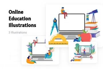 Online Education Illustration Pack