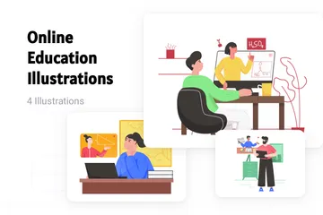 Online Education Illustration Pack