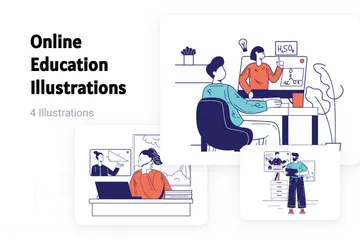 Online Education Illustration Pack