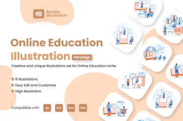 Online Education Illustration Pack