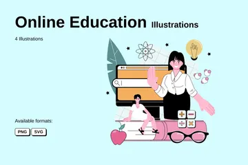 Online Education Illustration Pack