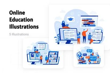 Online Education Illustration Pack