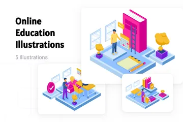 Online Education Illustration Pack