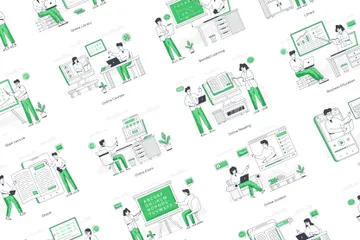 Online Education Illustration Pack