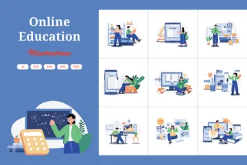 Online Education Illustration Pack