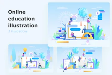 Online Education Illustration Pack