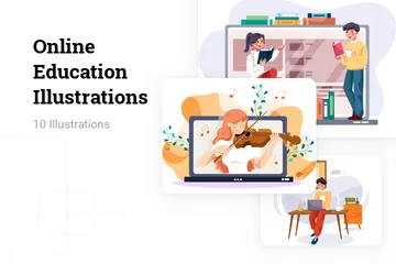 Online Education Illustration Pack