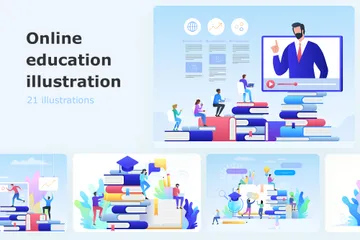 Online Education Illustration Pack