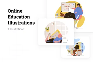 Online Education Illustration Pack