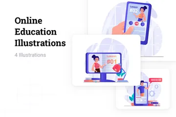 Online Education Illustration Pack