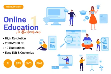 Online Education Part 1 Illustration Pack