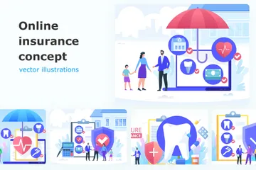 Online Insurance Illustration Pack