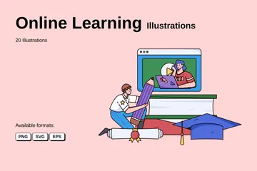 Online Learning Illustration Pack