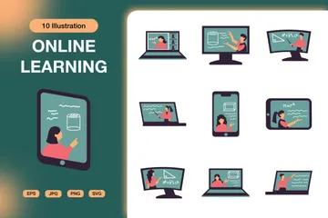 Online Learning Illustration Pack