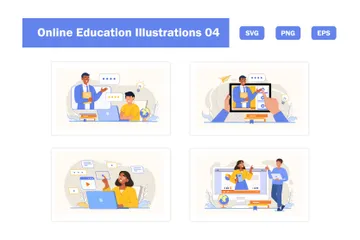 Online Learning Illustration Pack