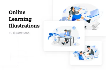 Online Learning Illustration Pack