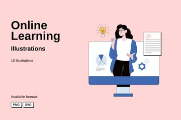 Online Learning Illustration Pack