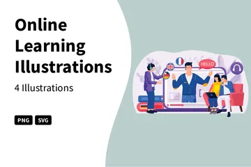 Online Learning Illustration Pack