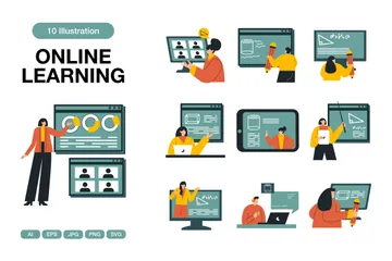 Online Learning Illustration Pack