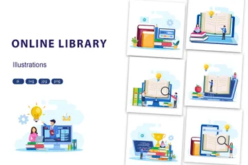 Online Library Illustration Pack