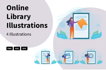 Online Library Illustration Pack