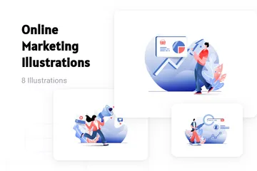 Online Marketing Illustrationspack