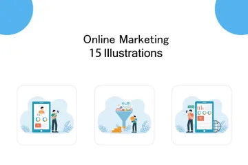 Online Marketing Illustrationspack