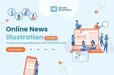 Online News Illustration Pack