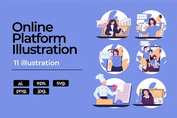 Online Platform Illustration Pack