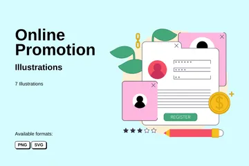 Online Promotion Illustration Pack