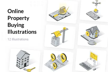 Online Property Buying Illustration Pack