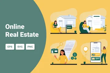Online Real Estate Illustration Pack