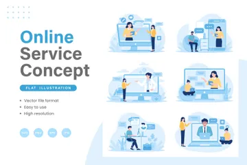 Online Service Illustration Pack