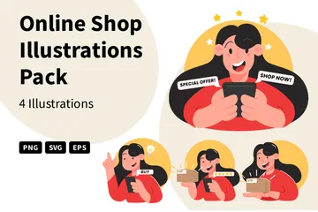 Online Shop Illustration Pack