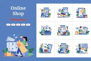 Online Shop Illustration Pack