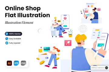 Online Shop Illustration Pack