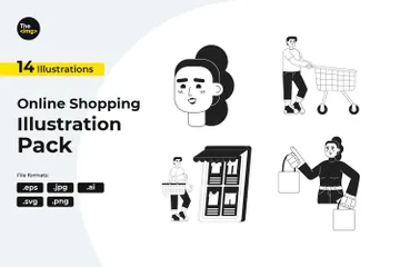 Online Shoppers Illustration Pack